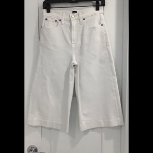 GAP Denim White Culotte Jeans